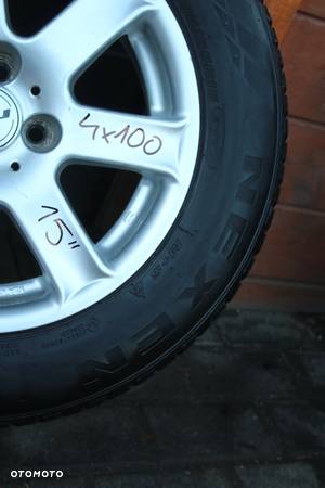 KOŁA FELGI ALUMINIOWE OPONY ZIMOWE 195/65 R15 4x100 OPEL ASTRA MERIVA CORSA - 8