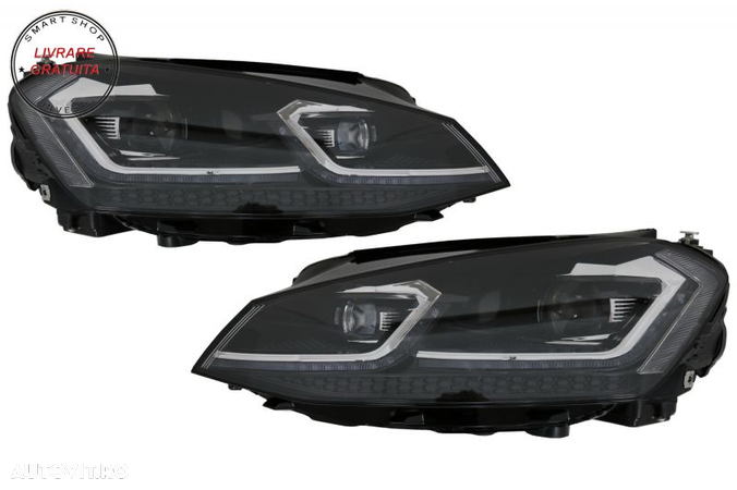 Kit Exterior Complet VW Golf VII 7 (2012-2017) cu Faruri LED Semnal Dinamic R-line- livrare gratuita - 11