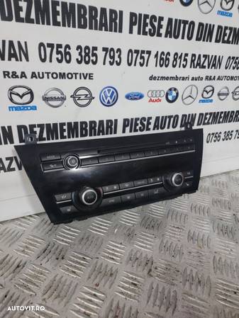 Modul Panou Interfata Comenzi Clima Radio CD Bmw F10 F11 F06 F12 F13 F01 Cu Incalzire In Scaune - 2