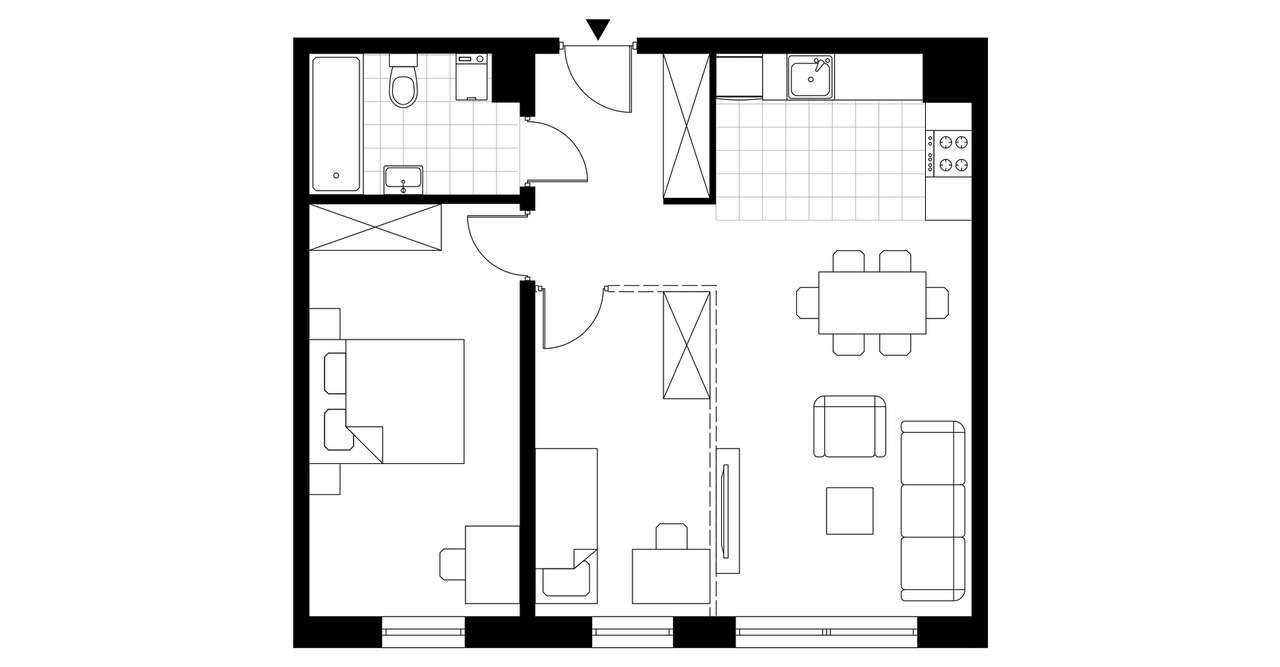 2-pokojowe mieszkanie 57m2 Bezpośrednio - Pełny obrazek: 3/8