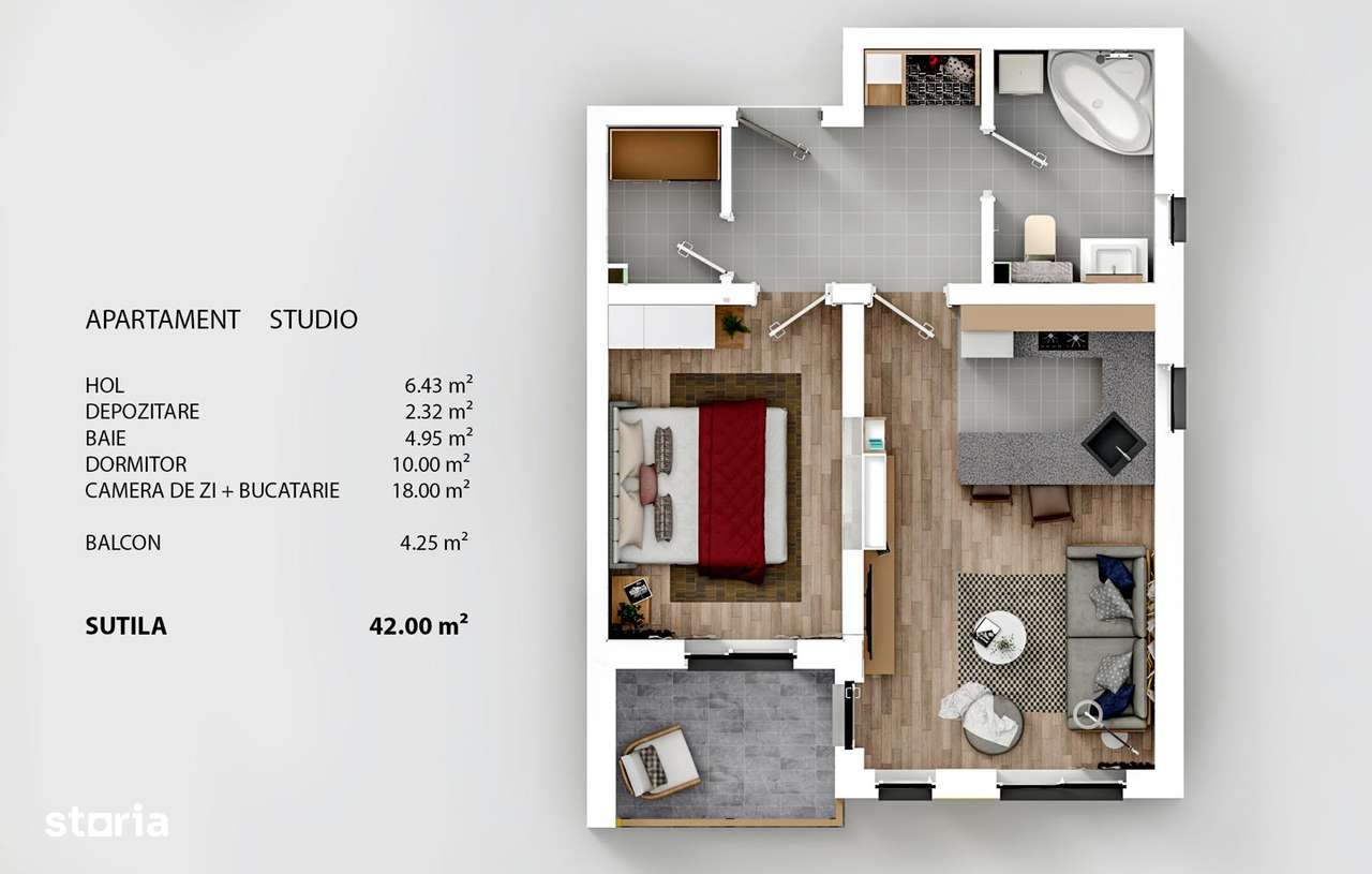 Oferta!Studio 44 mp  utili rezervare cu doar 1000 euro! - Imagine principală: 3/9