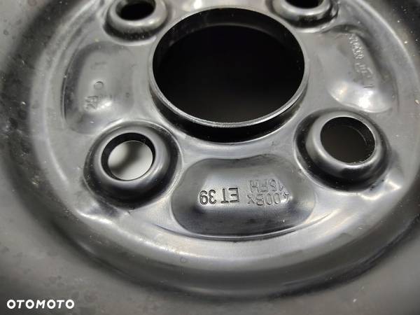 KOŁO ZAPASOWE DOJAZDOWE TOYOTA YARIS II 15 4x100 125/70R15 ET39 2006-2012 - 9