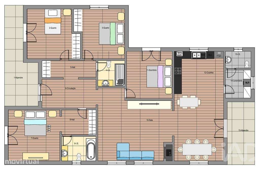 Moradia térrea T3 em Samora Correia de 163,16 m2-6