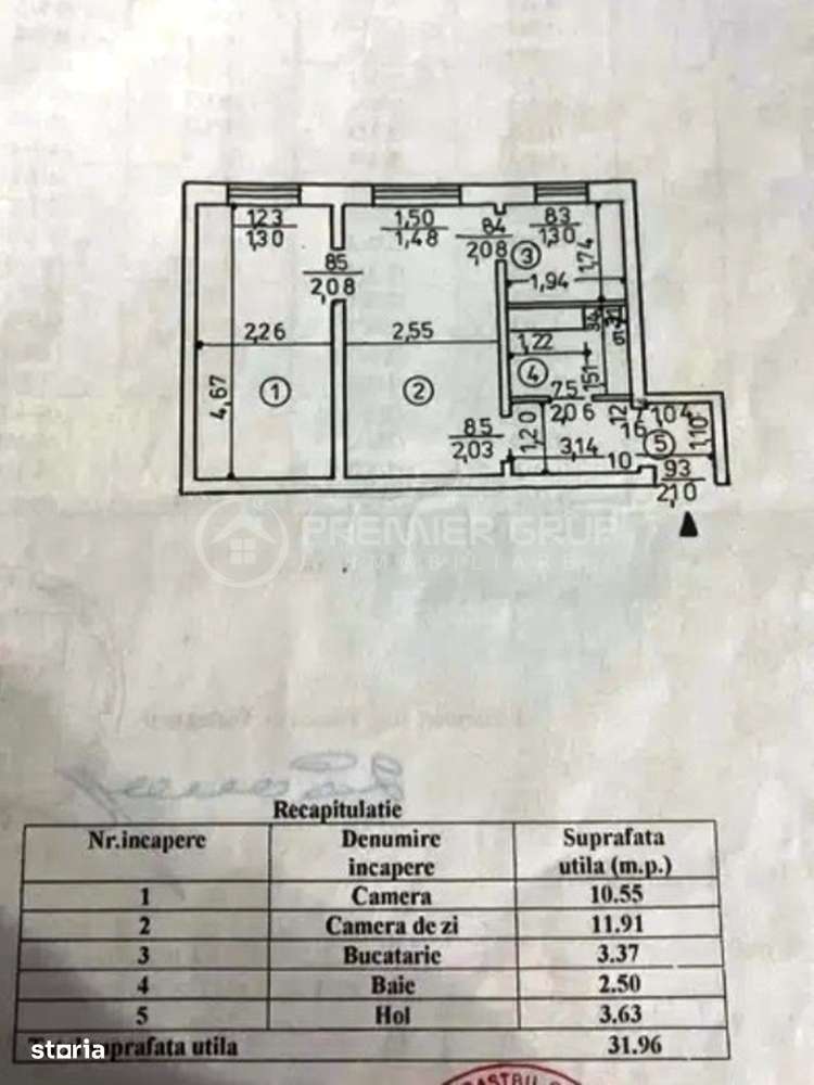 Etaj 1! Apartament 2 camere 32mp, Tătărași – Ciric, CT-7