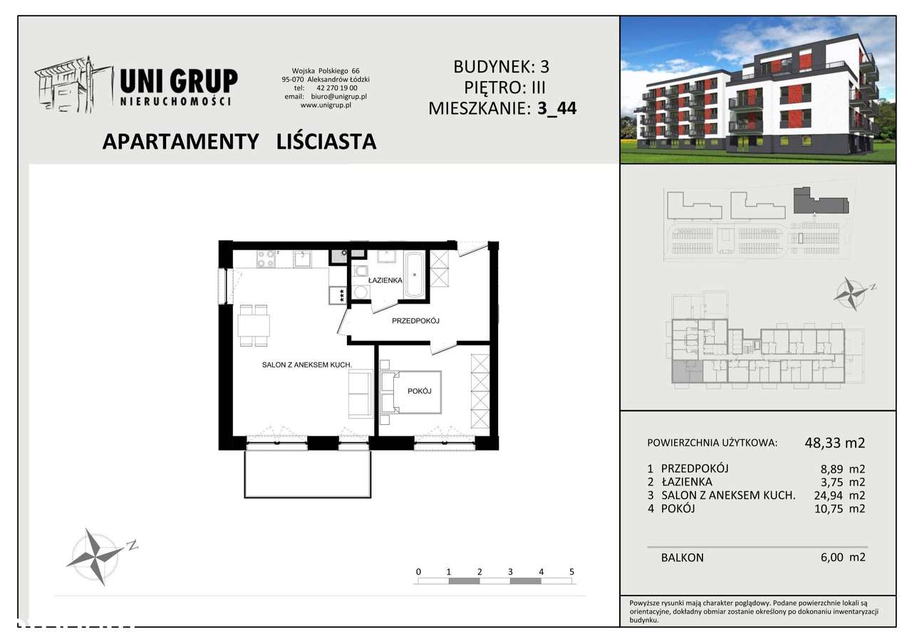 Apartamenty Liściasta | mieszkanie 2-pok. | 44 - Pełny obrazek: 2/7