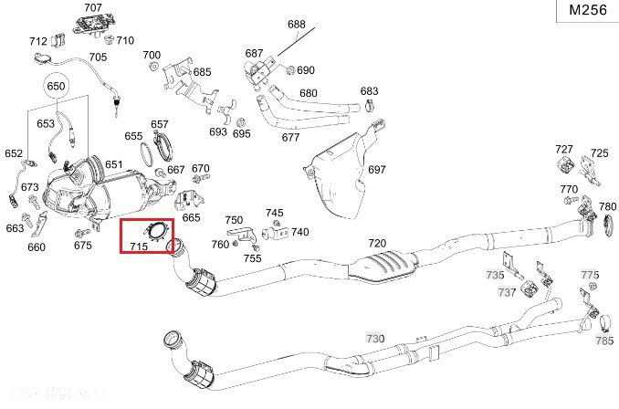 MERCEDES WIELE MODELI Obejma opaska wydechu OE - 2