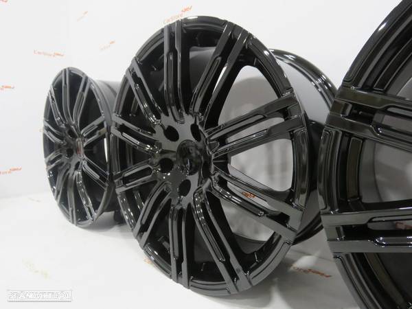 Jantes Look Porsche Panamera Turbo S 20 " 9.5 + 11 5x130 Preto Brilhante - 7