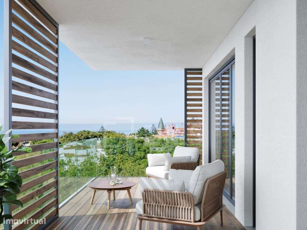 Apartamento T2 com terraço, em novo empreendimento em Parede - Grande imagem: 2/55