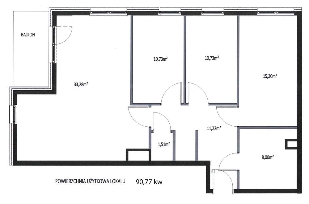 Mieszkanie 4 pokoje stan deweloperski od zaraz bezpośrednio - Świetne! - Pełny obrazek: 2/19