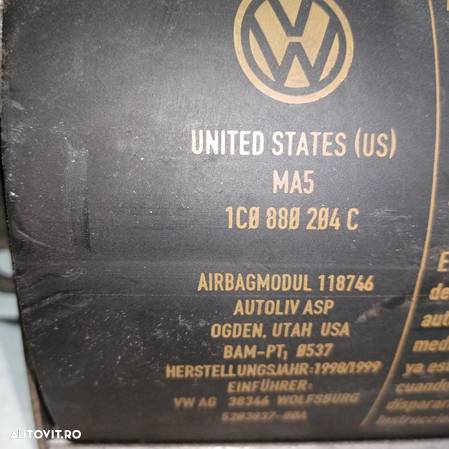 Airbag pasager VW New Beetle | 1998 - 2011 - 5