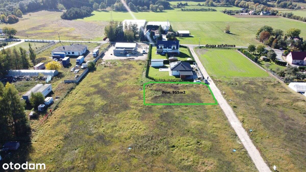 Ruda działka budowlana o pow. 955m2 z mediami-7
