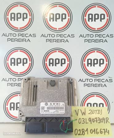 Centralina motor VW 2.0 TDI referência 03L907309R, 0281016674, EDC17C46 - 1