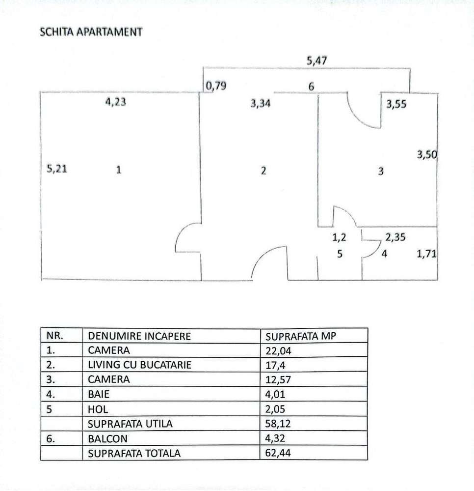APARTAMENT 2 CAMERE  | BLOC REABILITAT | BLOC MAI 2001| NERVA TRAIAN-9