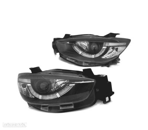 FARÓIS LED TRU DRL PARA MAZDA CX5 11-15 BLACK PRETO - 2