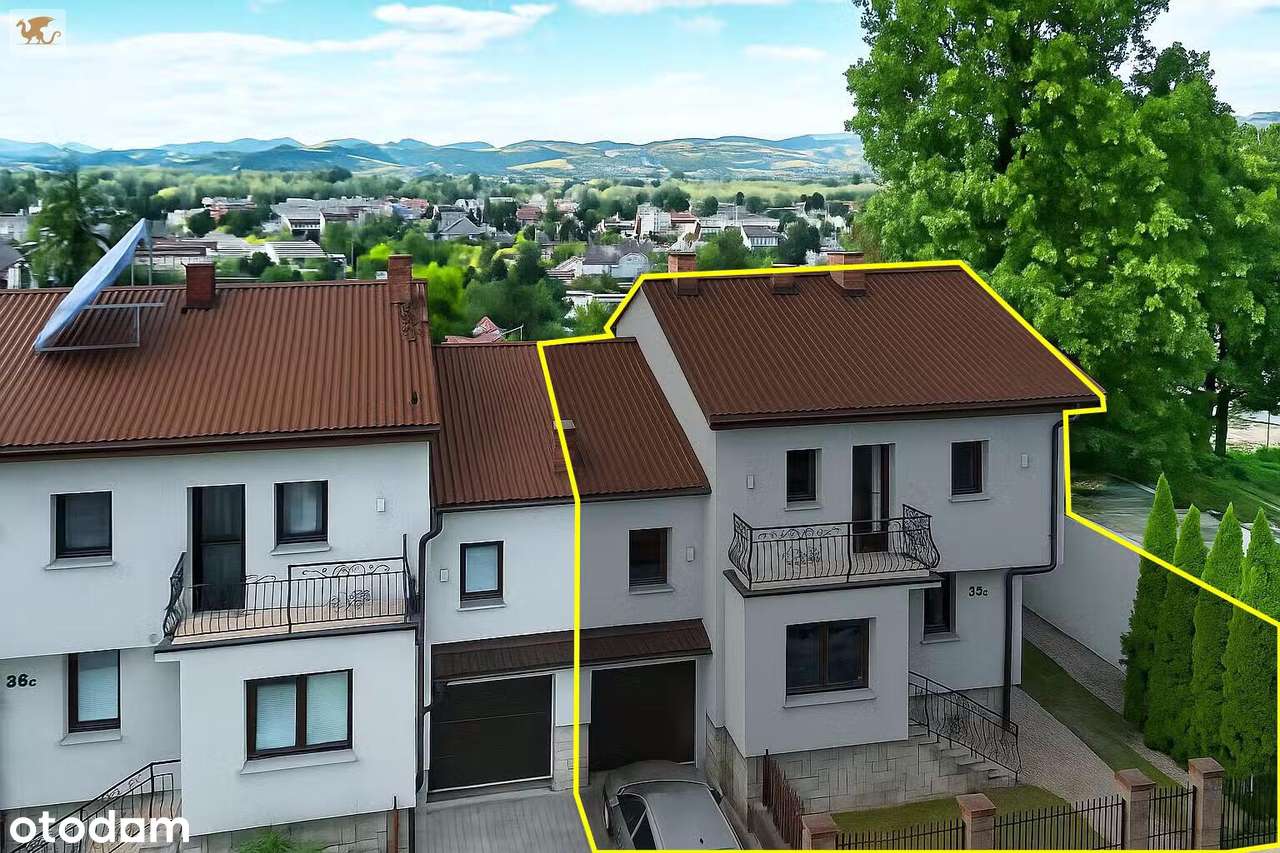 Nowy Sącz | Bliźniak z kominkiem, widokiem na góry i garażem