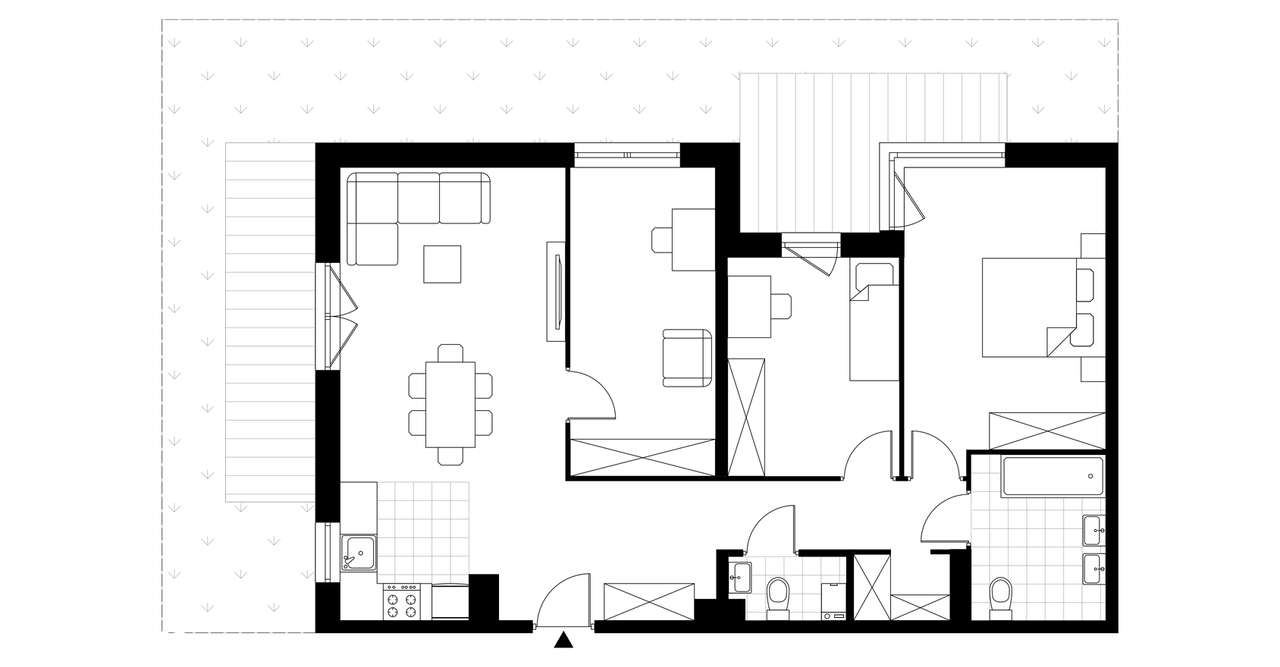 4-pokojowe mieszkanie 87m2 + ogródek Bezpośrednio - Pełny obrazek: 3/8