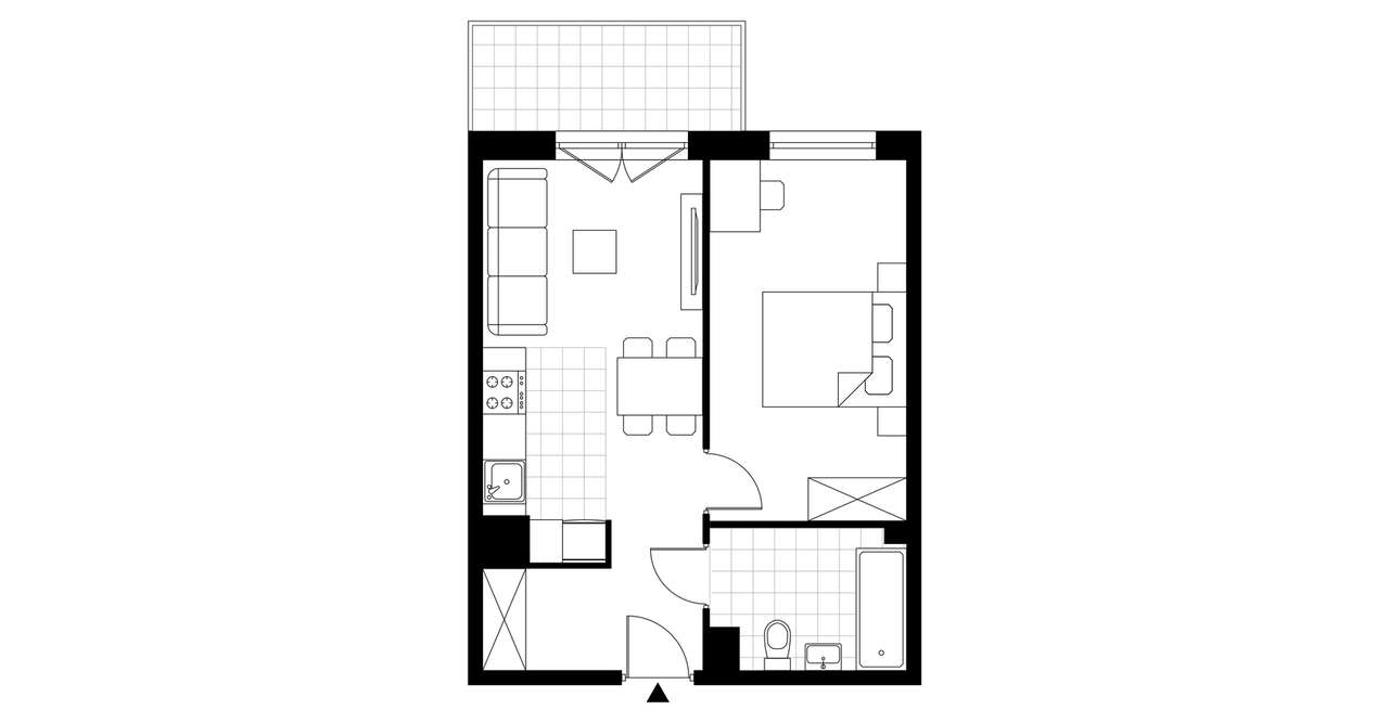 2-pokojowe mieszkanie 37m2 Bezpośrednio - Pełny obrazek: 4/9