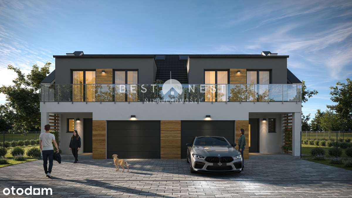 Nowoczesny dom z garażem w zabudowie bliźniaczej - Pełny obrazek: 4/18