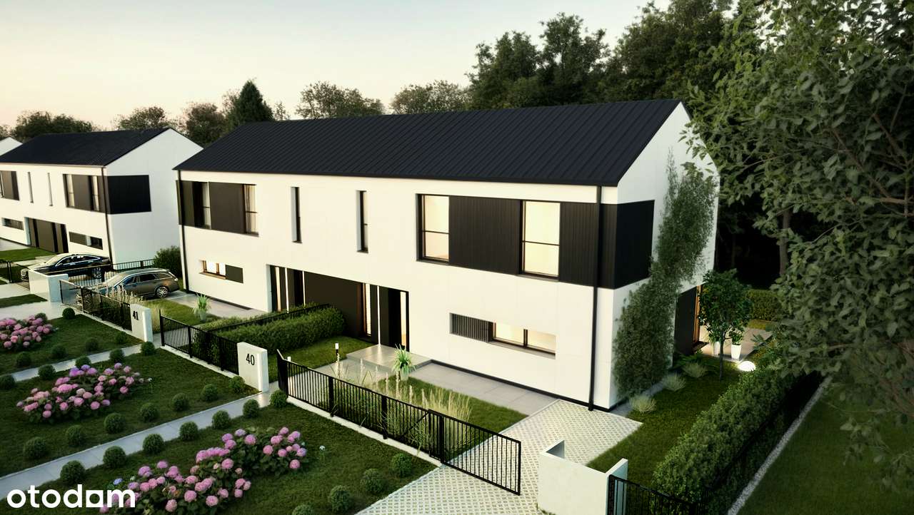 Nowoczesne domy w Zgierzu przy ul. Dolnej. Pompa ciepła, rekuperacja.. - Pełny obrazek: 2/5