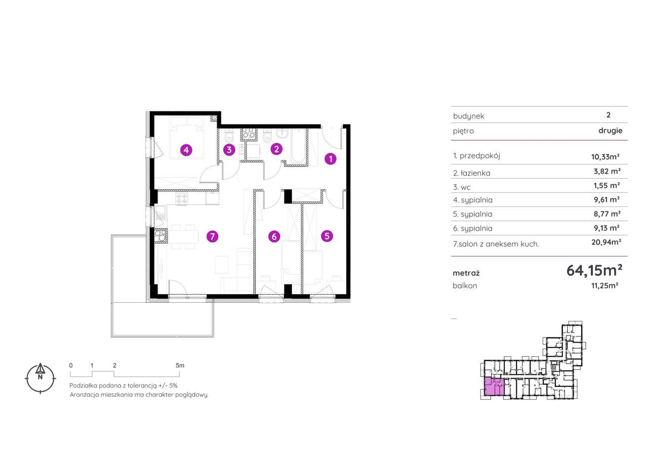 64 m2 Gdańsk Siedlce, 4 pokoje, 1 piętro, MP w hali 0 zł, eksp. S/W-3