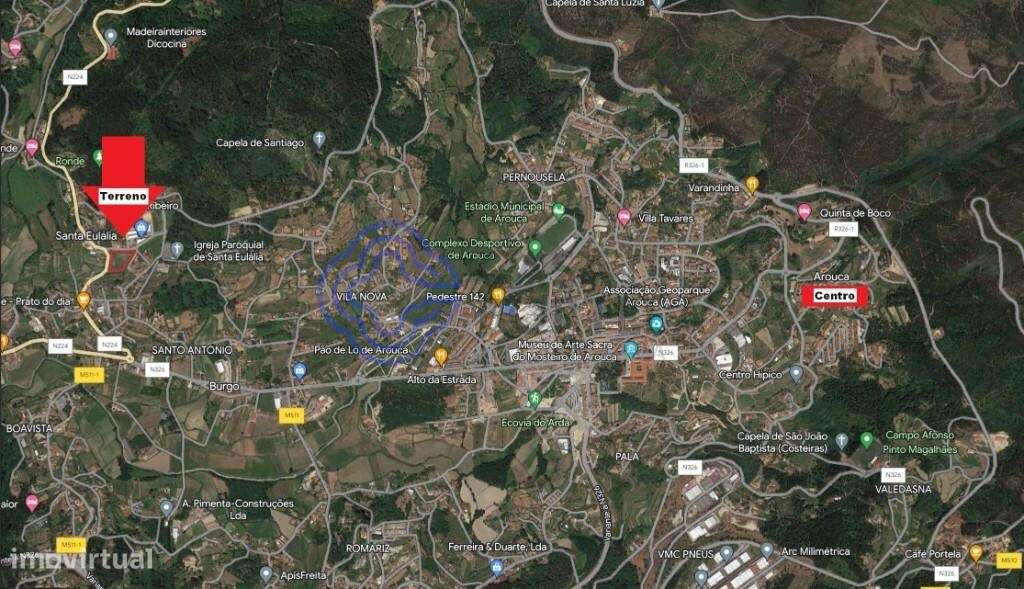 Excelente terreno plano para construção em Arouca com 7000m2 - Grande imagem: 5/16