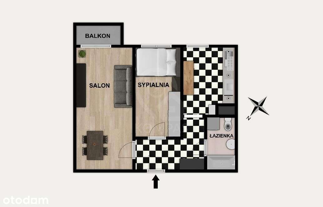 2 pokoje blisko centrum / Wały nad Odrą / Zieleń-8