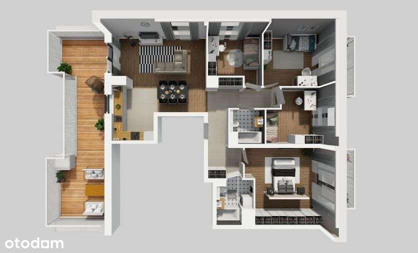 Krzyki I Piękny apartament z tarasem | REZERWACJA - Pełny obrazek: 3/5