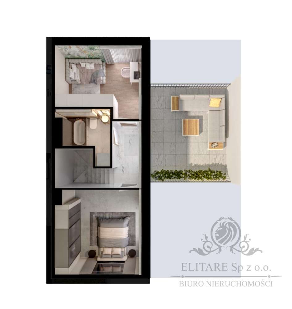 Mieszkanie Atrialne 81,68m2+ogr.16,13m2+ taras20,6 - Pełny obrazek: 4/16