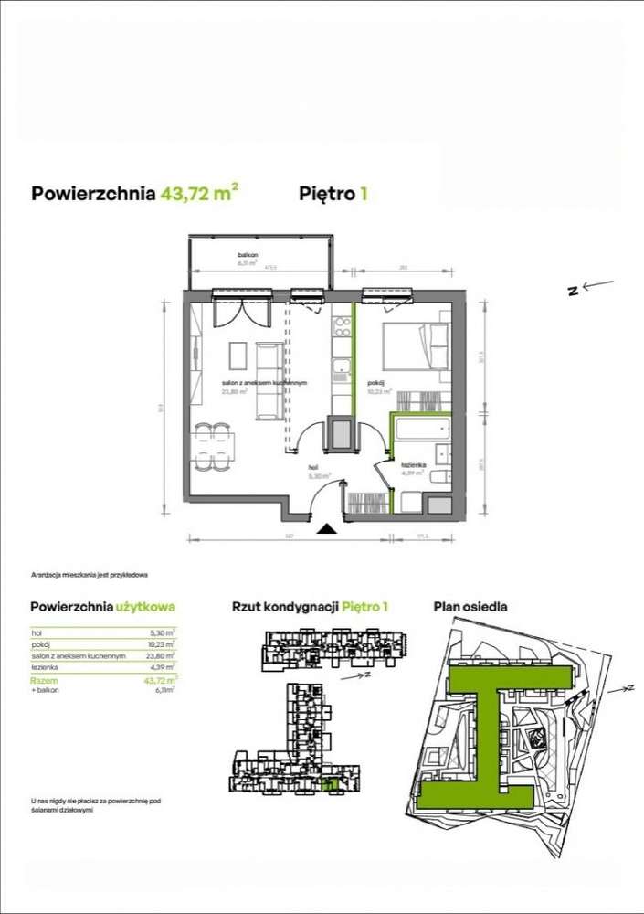 Okazja! świetna cena- 2 pokoje w nowej inwestycji - Pełny obrazek: 2/3