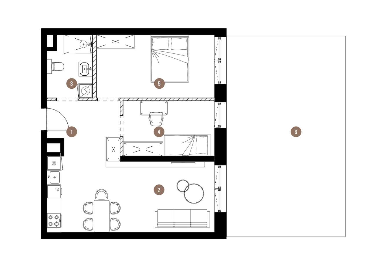 3 pokoje Ogródek ponad 40m2 Paderewskiego Centrum Belg Francuska - Pełny obrazek: 4/8