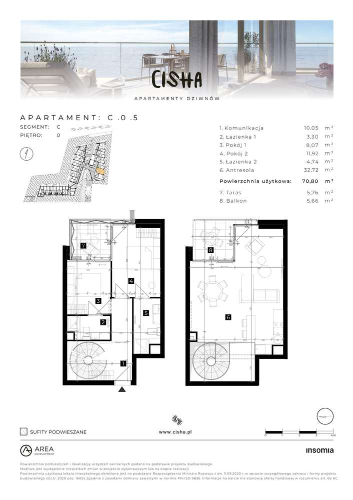 Cisha Dziwnów | mieszkanie 3-pok. | C.0.5 - Pełny obrazek: 2/7