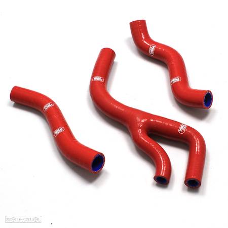 kit tubos radiador samco honda cr 125r 98-99 vermelho - 1