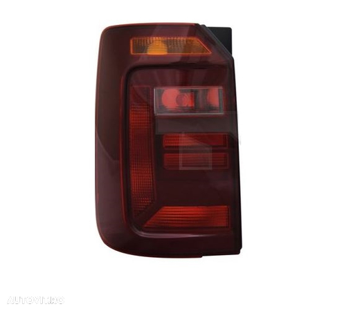 Lampa spate, stop VW Caddy 3 (2k), 06.2015-, 1 usa spate, stanga/dreapta, cu lampa ceata Spate; tip bec P21W+W5W; fumuriu; fara soclu bec, DEPO - 1