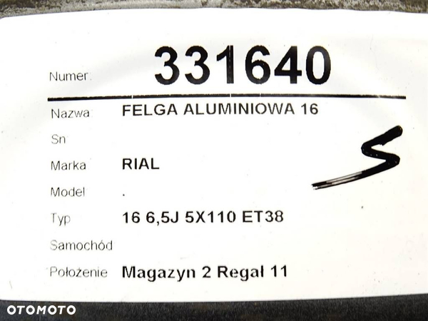 FELGA ALUMINIOWA 16 - 6