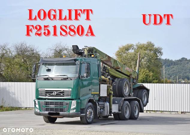 Volvo FH 500 * DO TRANSPORTU DREWNA * LOGLIFT F 251 S 80A + PRZYCZEPA * 6x4 - 1