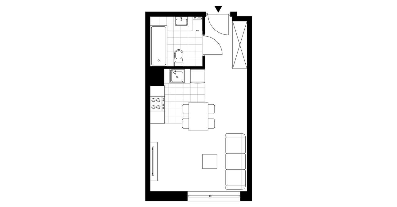 1-pokojowe mieszkanie 30m2 Bez Pośredników - Pełny obrazek: 4/9