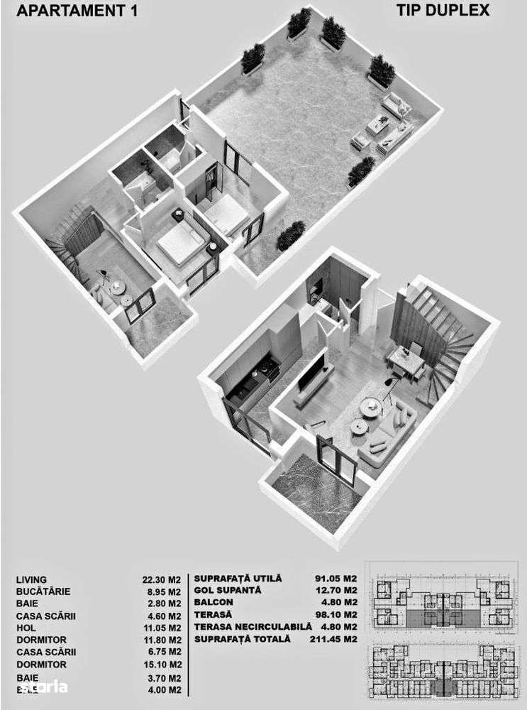 Apartament de tip Penthouse/ Duplex, Metrou Berceni - Imagine principală: 5/12