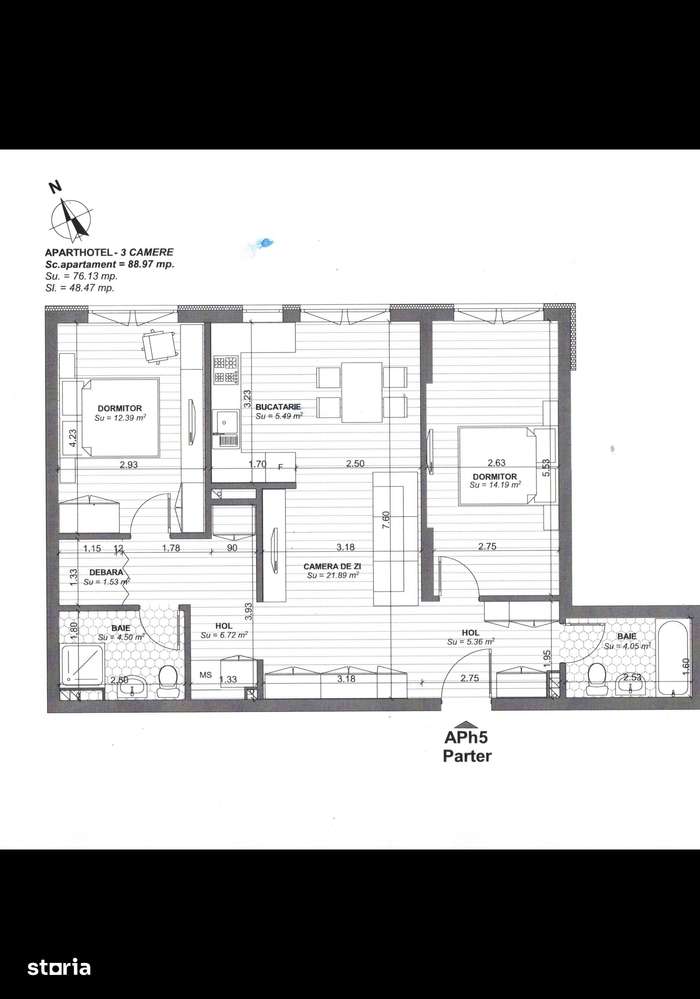 Apartament 3 camere  parter cu parcare inclus,imobil nou Centro2 - Imagine principală: 2/15
