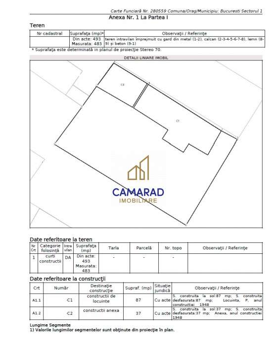 Teren 483 mp – Strada Galiceni 24 - Bucurestii Noi - metrou Laminoru - Imagine principală: 1/15