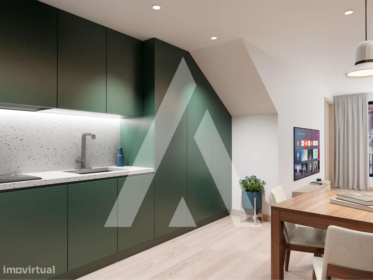 Apartamento T1 com terraço em construção no centro da cidade de Aveiro - Grande imagem: 2/31