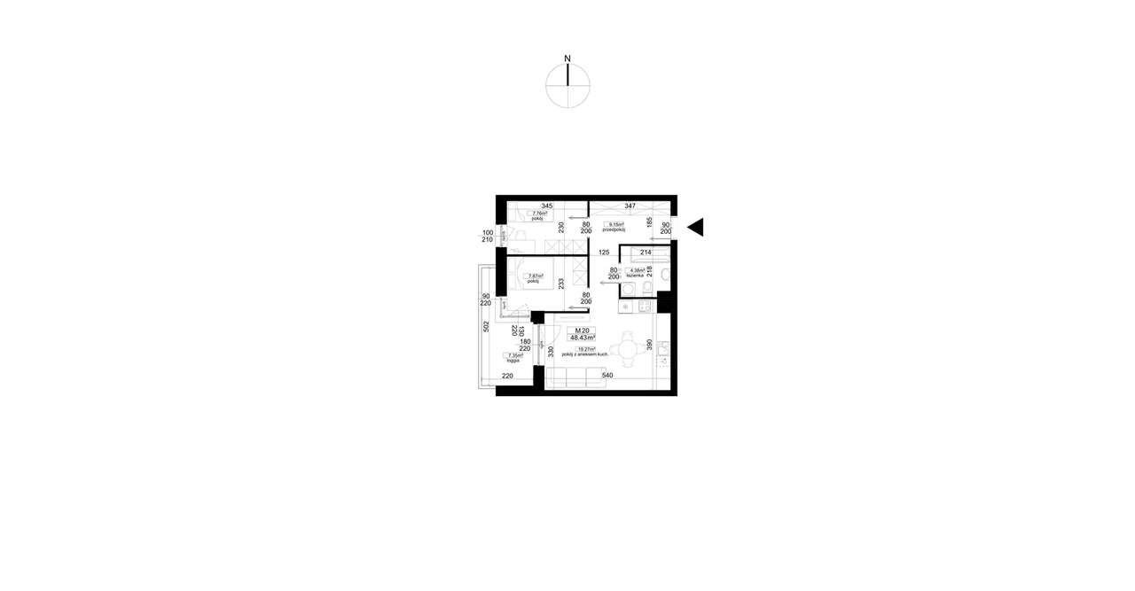 Kalaminta | mieszkanie 3-pok. | 20_4 - Pełny obrazek: 2/5