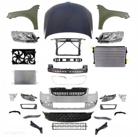 Octavia 13-17 Przód maska zderzak pas lampa błotnik - 1