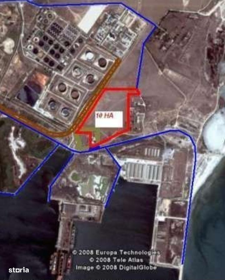 Portul Midia-Navodari, teren 10 ha cu acces direct la port, toate util