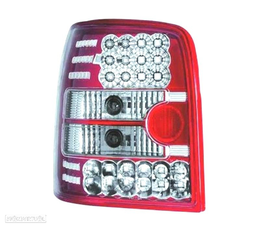 FAROLINS TRASEIROS LED PARA VOLKSWAGEN VW PASSAT VARIANT 96-00 VERMELHO - 2