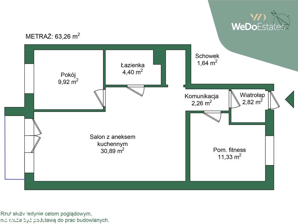Ostatnie mieszkanie na parterze z ogródkiem/63m2 - Pełny obrazek: 2/20