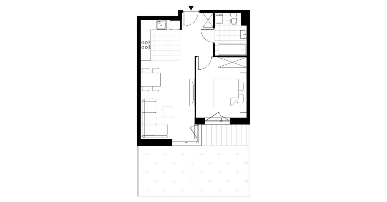 2-pokojowe mieszkanie 40m2 + ogródek Bez Prowizji - Pełny obrazek: 3/8