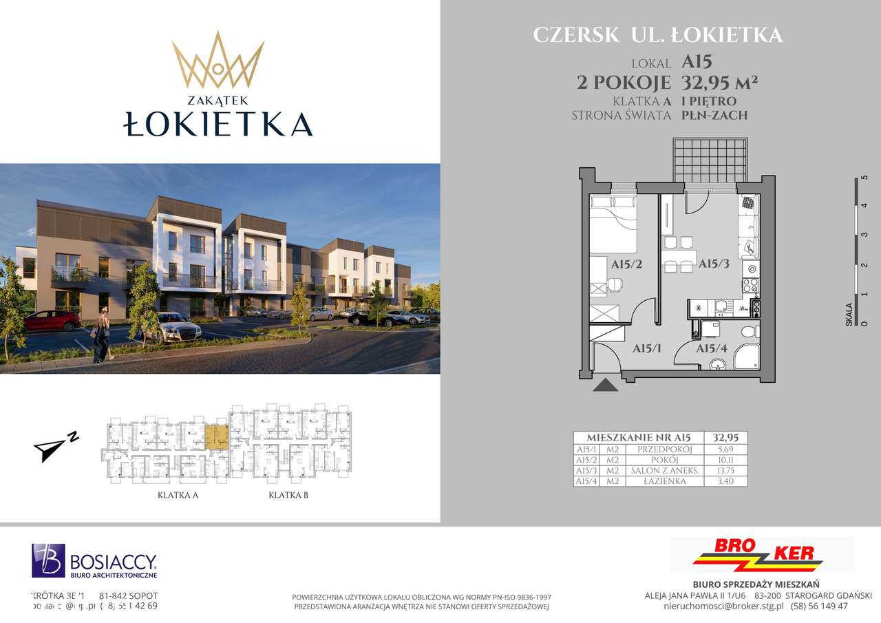 Zakątek Łokietka | mieszkanie 2-pok. | A15 - Pełny obrazek: 2/7