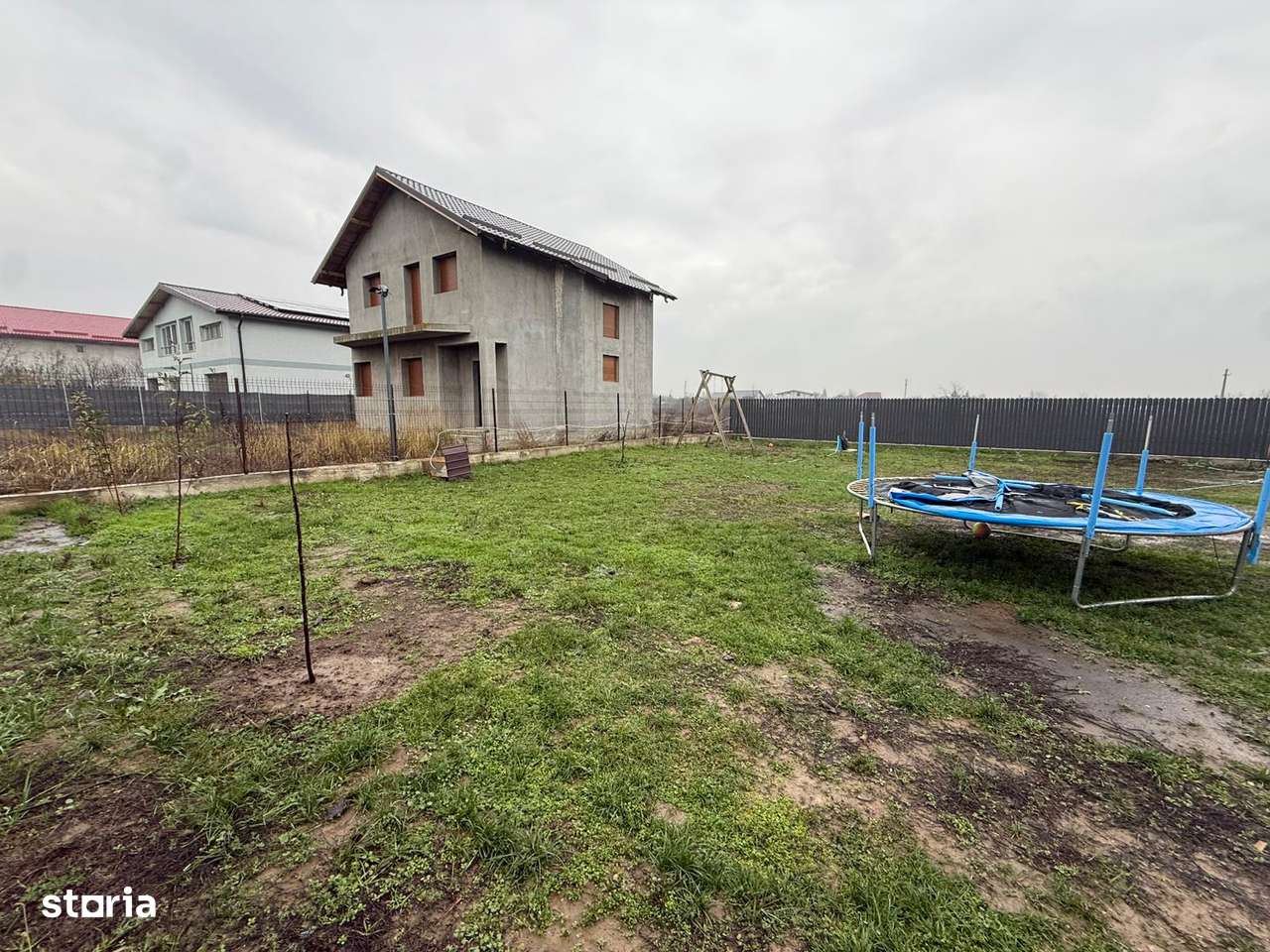 Teren 473mp / Mihailesti / autorizatie casa P+1 / gard nou-3