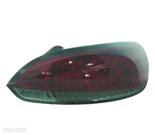 FAROLINS TRASEIROS LED PARA VOLKSWAGEN VW SCIROCCO 08-14 VERMELHO ESCURECIDO - 2