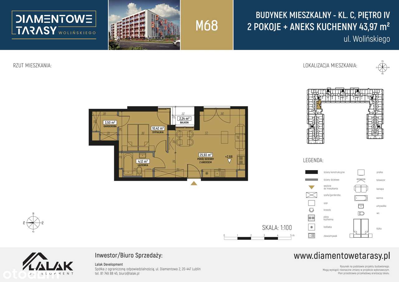 Diamentowe Tarasy | ustawne mieszkanie C/M68 - Pełny obrazek: 2/6